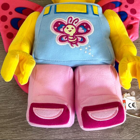 LEGO Iconic Butterfly Girl with Flowers RARE 12" Plush Figure Character NWT - Picture 3 of 6
